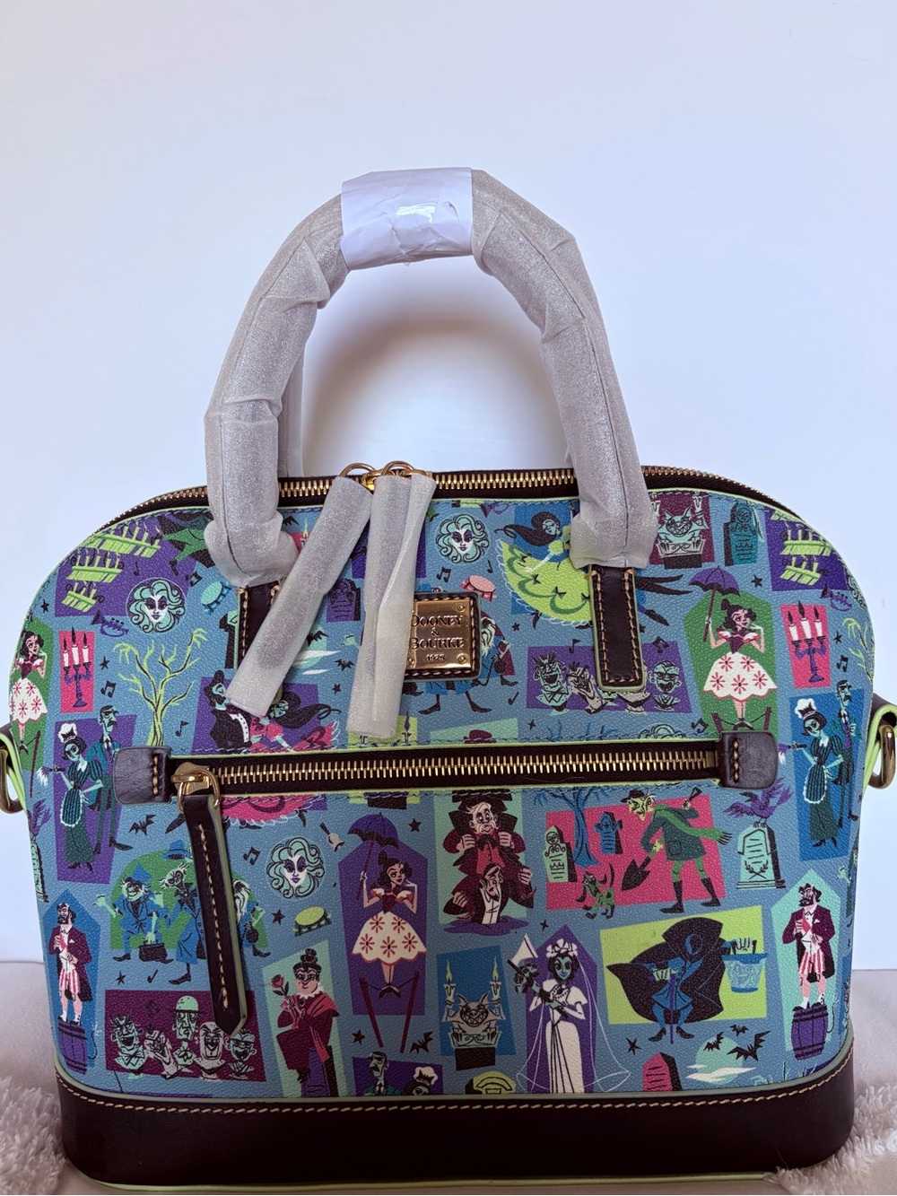 Dooney & Bourke Haunted Mansion Print Dome Satchel - Multicolor